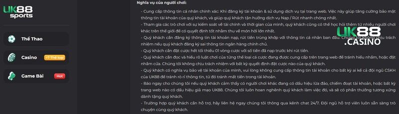 Nghĩa vụ của người chơi